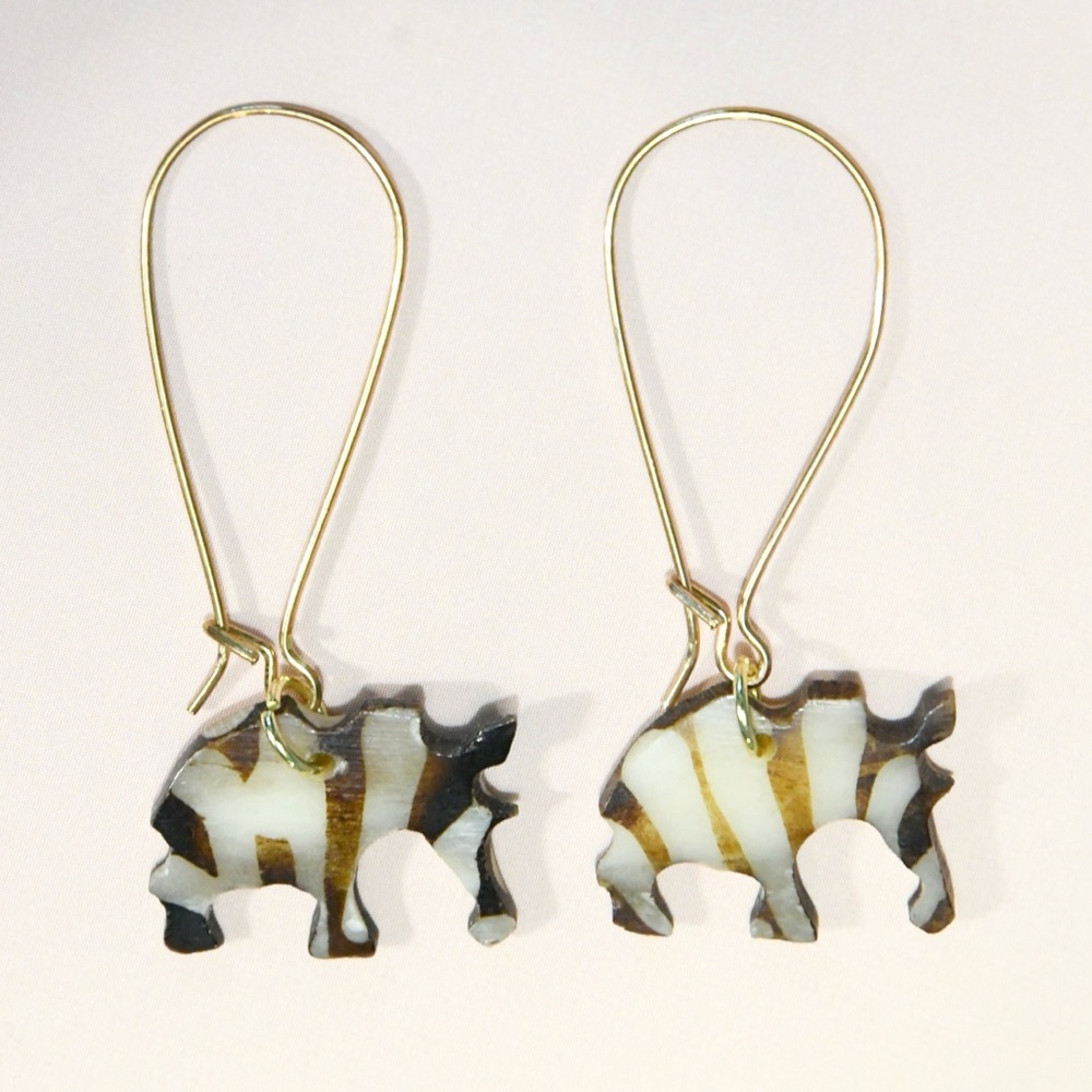 Carved Bone Earrings